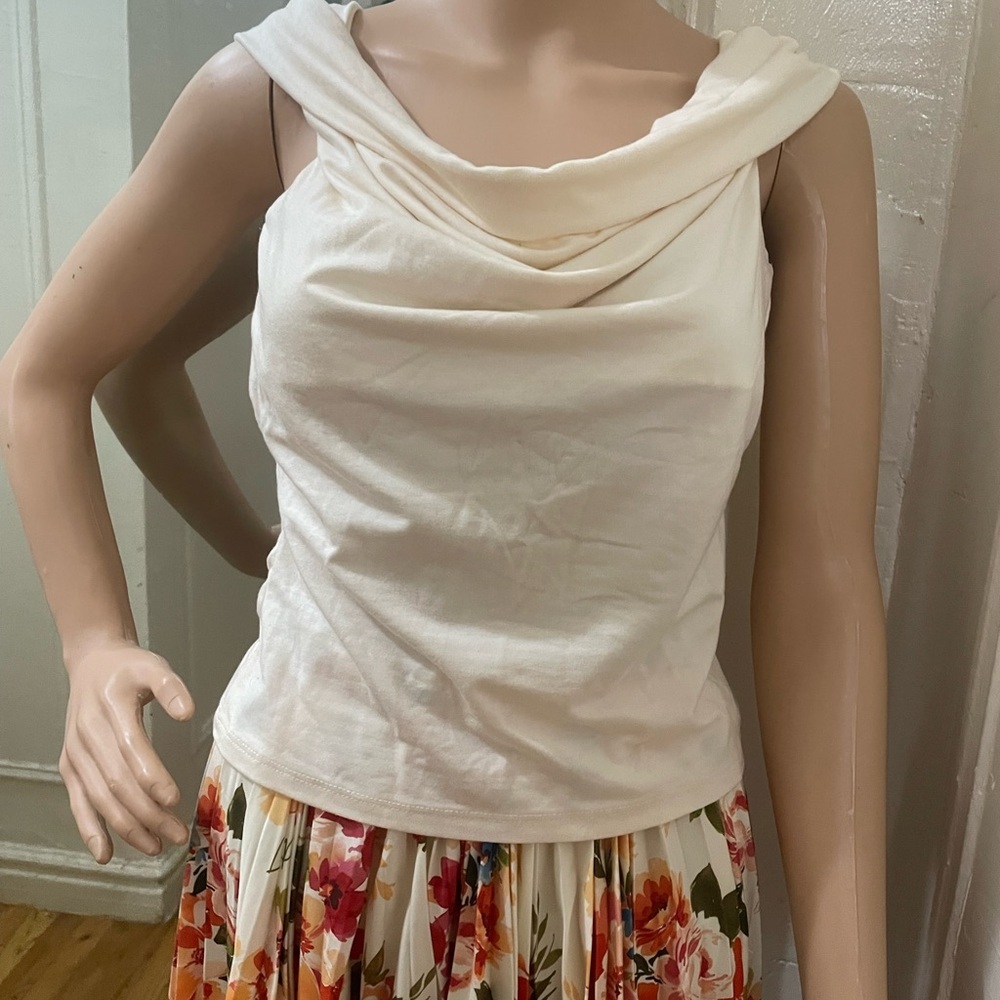 Reformation Cream Off-Shoulder Stretch blouse - Picture 12 of 16